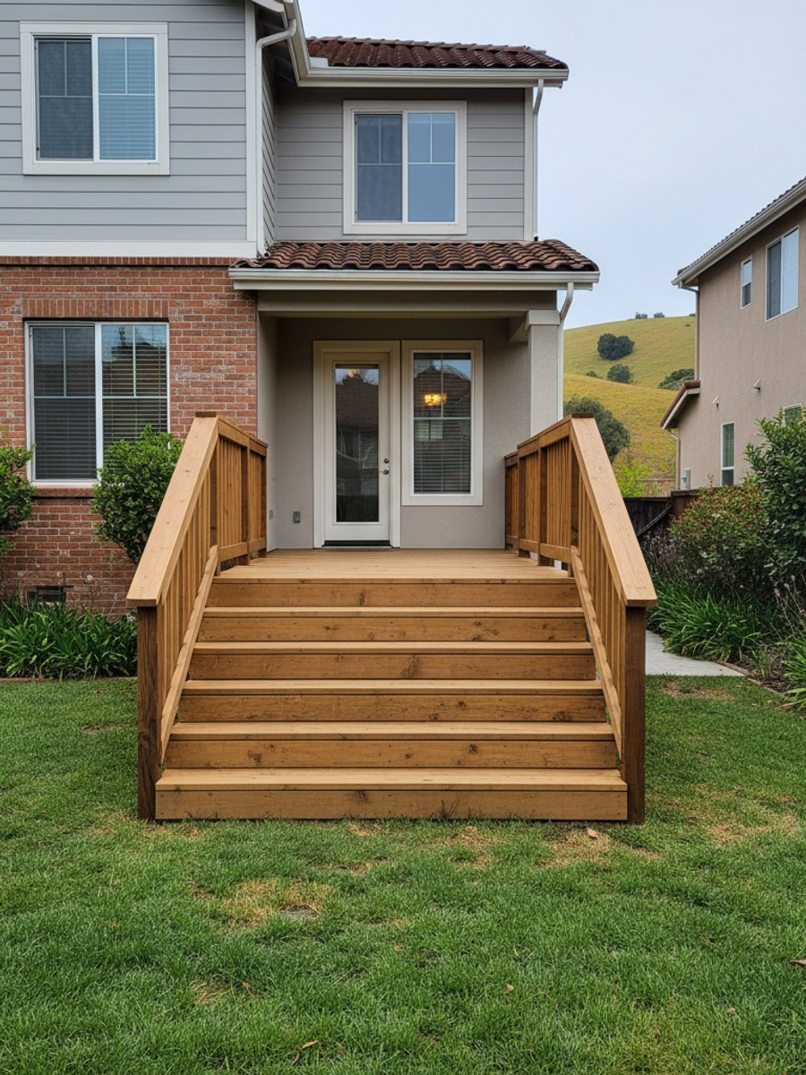 Custom Deck Design completed by Omega Deck Company in Elk Grove, CA